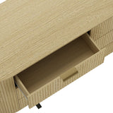 Olivia 71.3" Double Dresser in Natural Oak and Gold by Manhattan Comfort at Eve Furniture