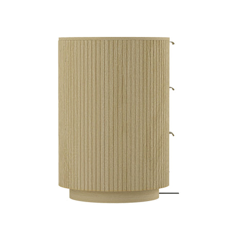 Olivia 71.3" Double Dresser in Natural Oak and Gold by Manhattan Comfort at Eve Furniture