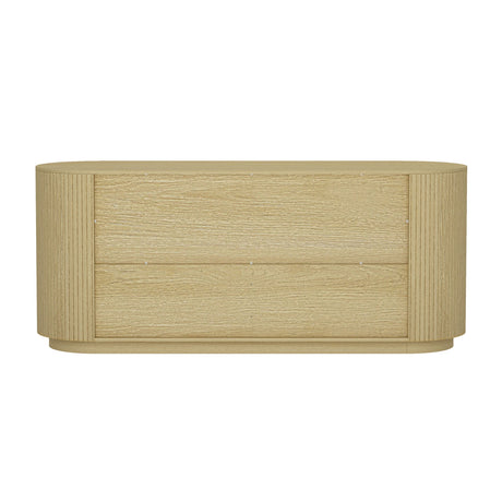 Olivia 71.3" Double Dresser in Natural Oak and Gold by Manhattan Comfort at Eve Furniture