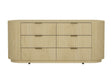 Olivia 71.3" Double Dresser in Natural Oak and Gold by Manhattan Comfort at Eve Furniture
