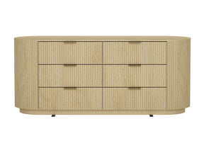 Olivia 71.3" Double Dresser in Natural Oak and Gold by Manhattan Comfort at Eve Furniture