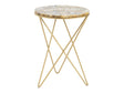 Olivia Gold/Tan Accent Table by Crestview at Eve Furniture