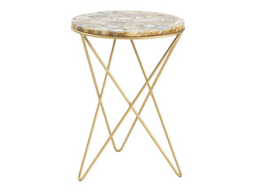 Olivia Gold/Tan Accent Table by Crestview at Eve Furniture