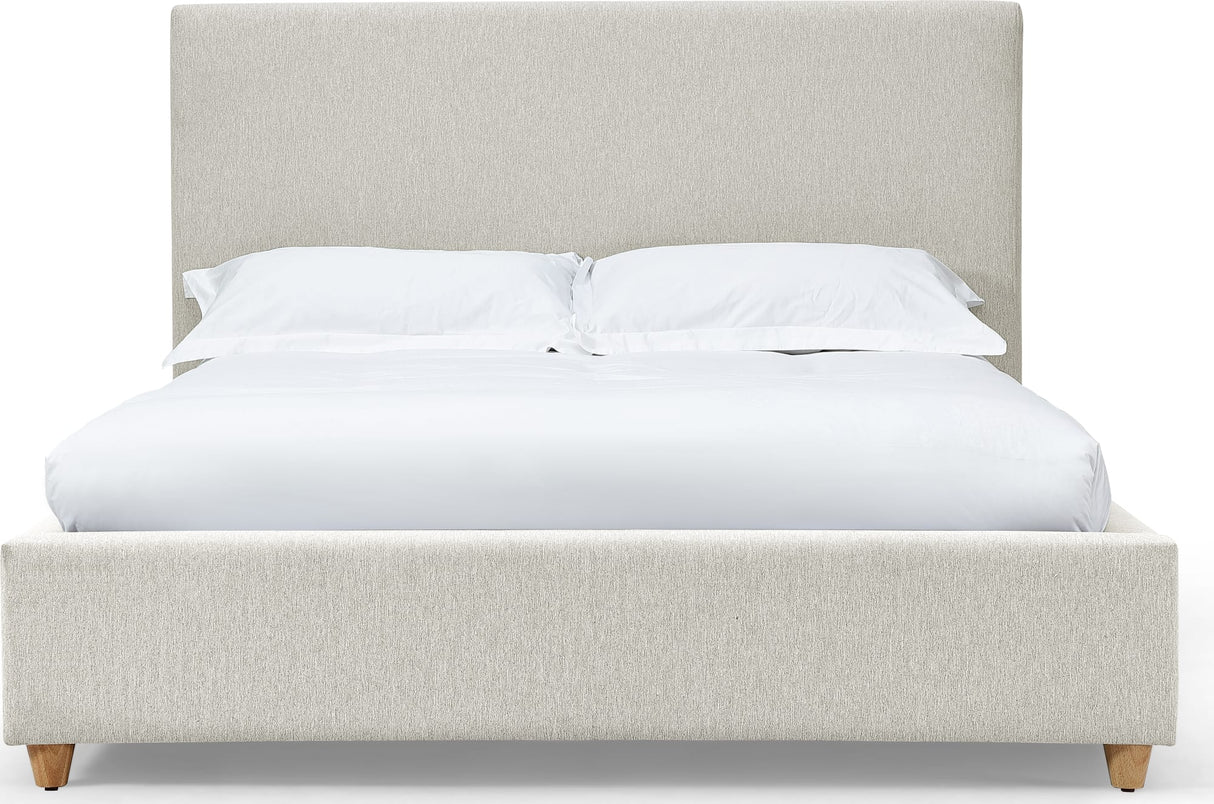 Olivia Ivory King Upholstered Platform Bed by Modus Furniture at Eve Furniture