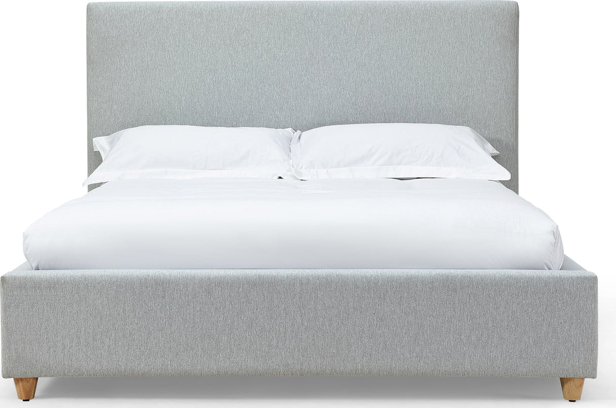 Olivia Linen King Upholstered Platform Bed by Modus Furniture at Eve Furniture