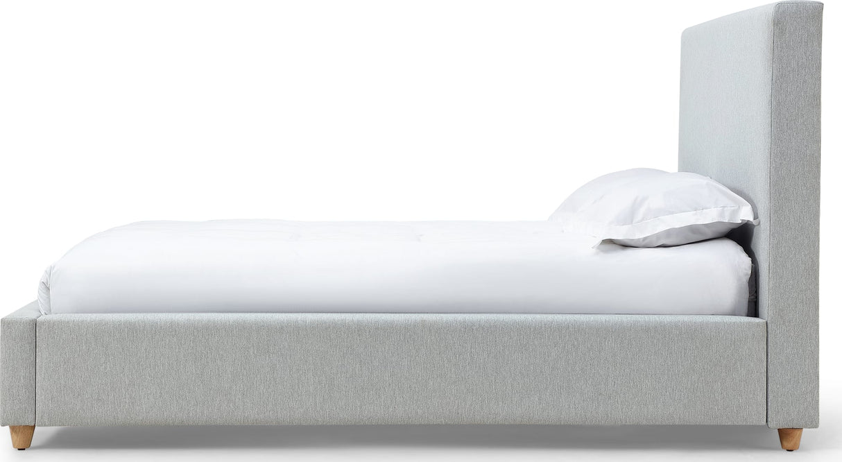 Olivia Linen King Upholstered Platform Bed by Modus Furniture at Eve Furniture