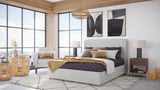 Olivia Linen King Upholstered Platform Bed by Modus Furniture at Eve Furniture