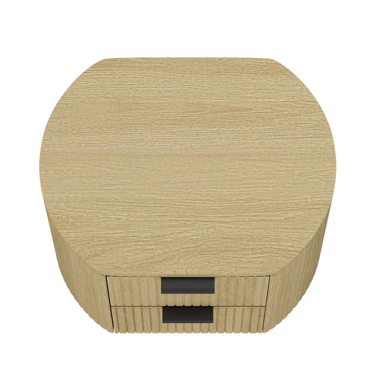 Olivia Nightstand in Natural Oak and Black by Manhattan Comfort at Eve Furniture