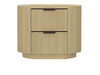 Olivia Nightstand in Natural Oak and Black by Manhattan Comfort at Eve Furniture