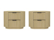 Olivia Nightstand in Natural Oak and Black (set of 2) by Manhattan Comfort at Eve Furniture