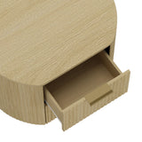 Olivia Nightstand in Natural Oak and Gold by Manhattan Comfort at Eve Furniture