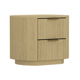 Olivia Nightstand in Natural Oak and Gold by Manhattan Comfort at Eve Furniture