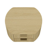 Olivia Nightstand in Natural Oak and Gold by Manhattan Comfort at Eve Furniture