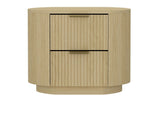 Olivia Nightstand in Natural Oak and Gold by Manhattan Comfort at Eve Furniture