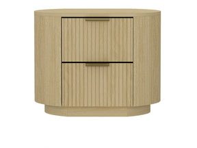 Olivia Nightstand in Natural Oak and Gold by Manhattan Comfort at Eve Furniture