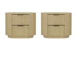 Olivia Nightstand in Natural Oak and Gold (set of 2) by Manhattan Comfort at Eve Furniture
