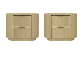 Olivia Nightstand in Natural Oak and Gold (set of 2) by Manhattan Comfort at Eve Furniture