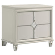 Olivia Pearl White 2-drawer Nightstand Bedside Table by Coaster at Eve Furniture