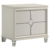 Olivia Pearl White 2-drawer Nightstand Bedside Table by Coaster at Eve Furniture