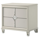 Olivia Pearl White 2-drawer Nightstand Bedside Table by Coaster at Eve Furniture