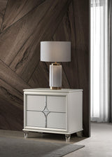 Olivia Pearl White 2-drawer Nightstand Bedside Table by Coaster at Eve Furniture