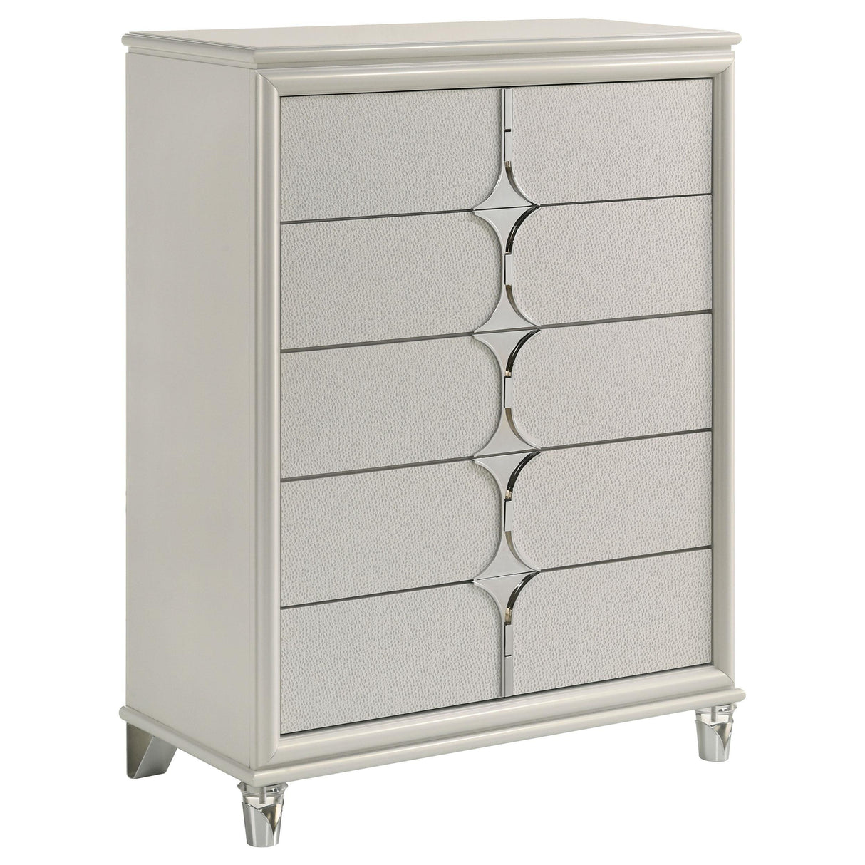 Olivia Pearl White 5-drawer Bedroom Chest of Drawers by Coaster at Eve Furniture