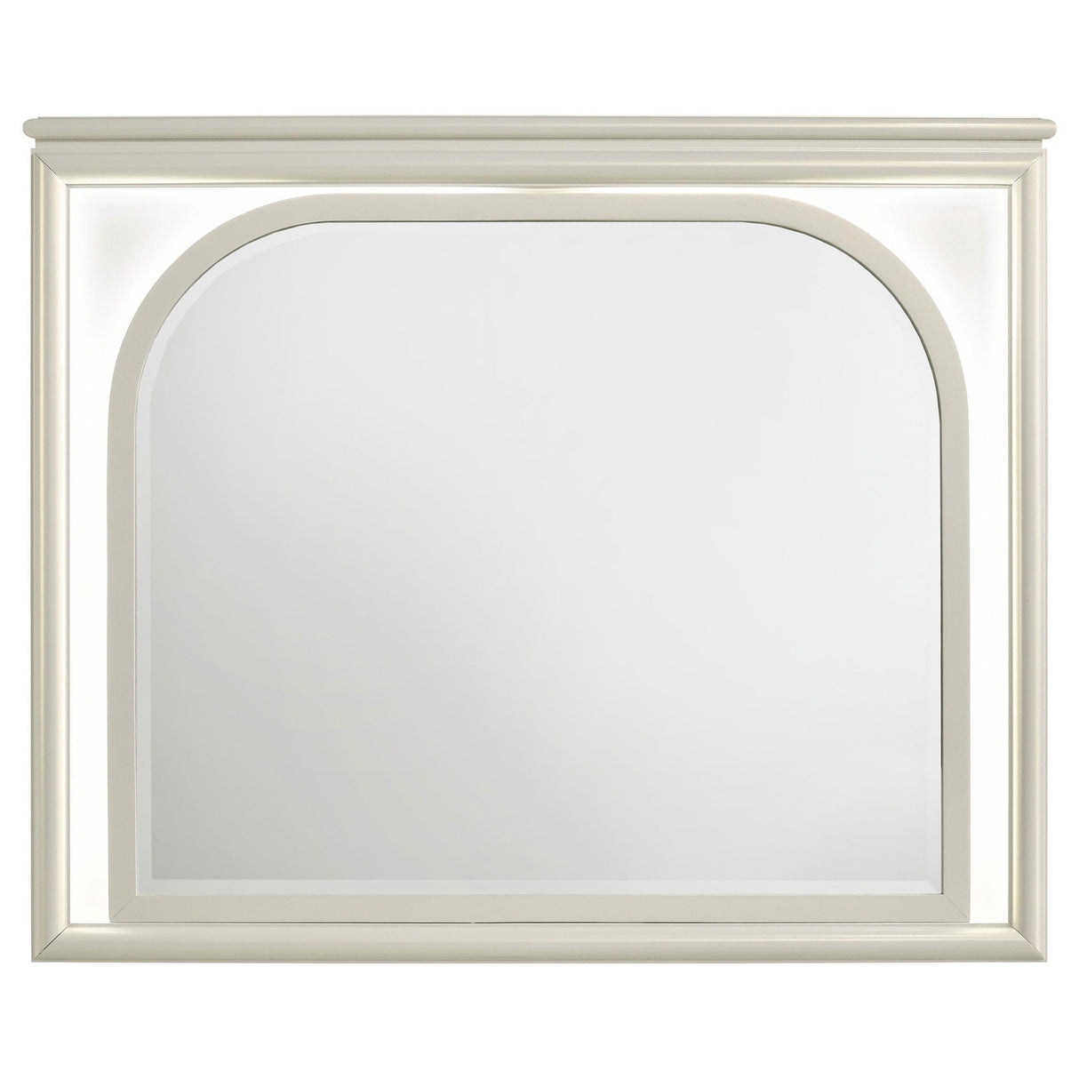 Olivia Pearl White LED Dresser Mirror by Coaster at Eve Furniture