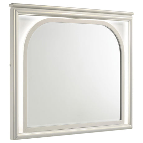 Olivia Pearl White LED Dresser Mirror by Coaster at Eve Furniture