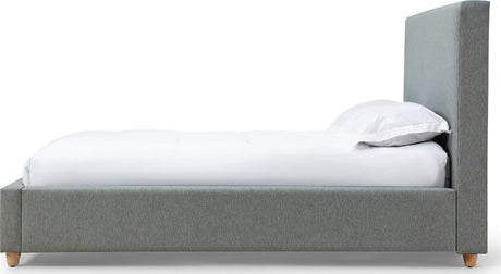 Olivia Pewter Full Upholstered Platform Bed by Modus Furniture at Eve Furniture