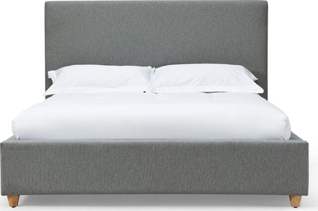 Olivia Pewter King Upholstered Platform Bed by Modus Furniture at Eve Furniture