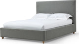 Olivia Pewter Queen Upholstered Platform Bed by Modus Furniture at Eve Furniture