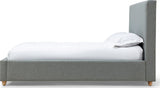 Olivia Pewter Queen Upholstered Platform Bed by Modus Furniture at Eve Furniture