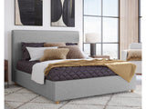 Olivia Pewter Queen Upholstered Platform Bed by Modus Furniture at Eve Furniture