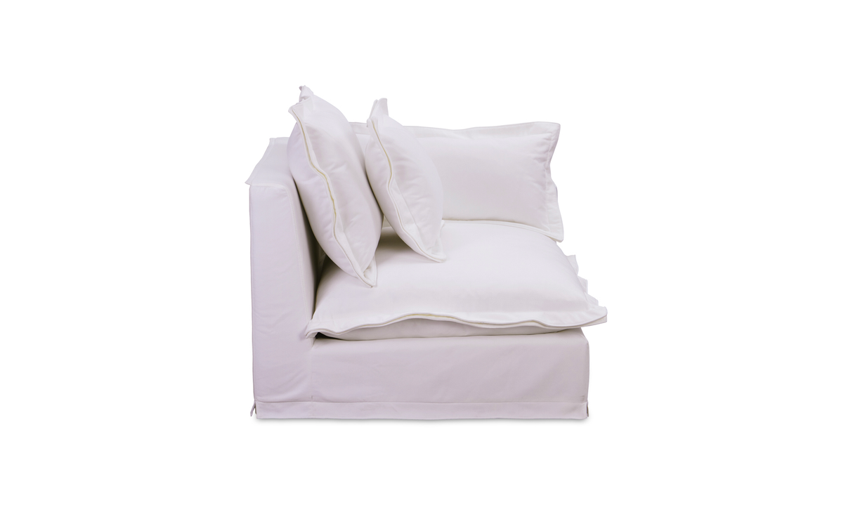 Olivia Right Arm Facing - White by Moe's Home at Eve Furniture