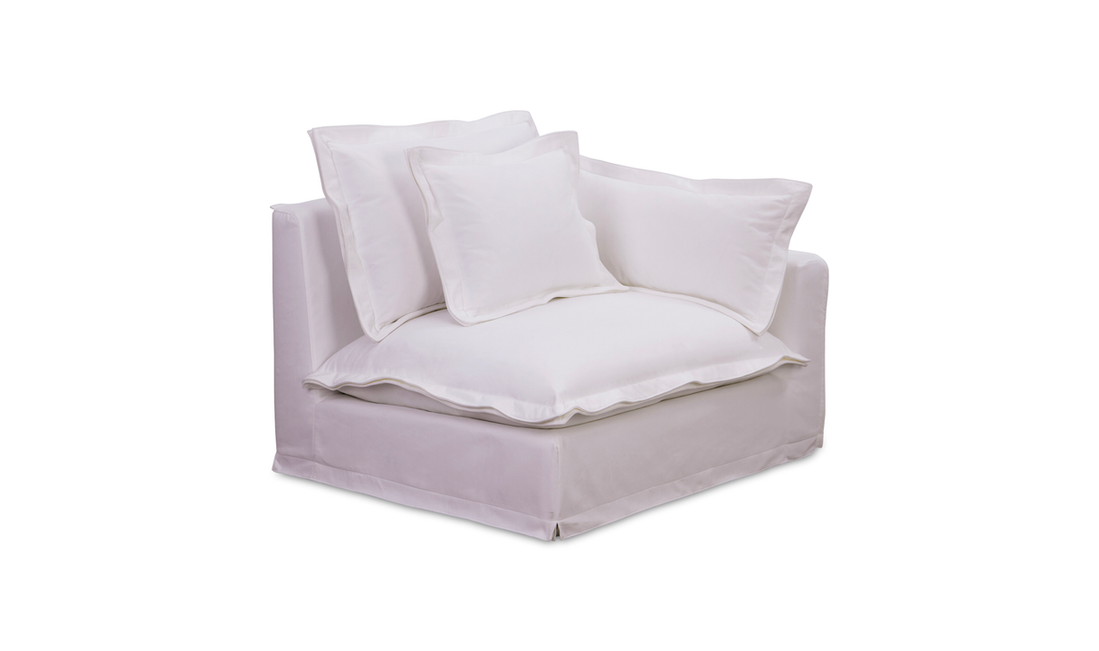 Olivia Right Arm Facing - White by Moe's Home at Eve Furniture