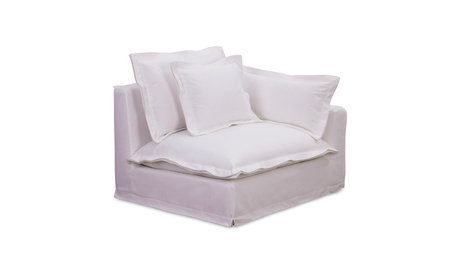 Olivia Right Arm Facing - White by Moe's Home at Eve Furniture