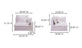 Olivia Right Arm Facing - White by Moe's Home at Eve Furniture