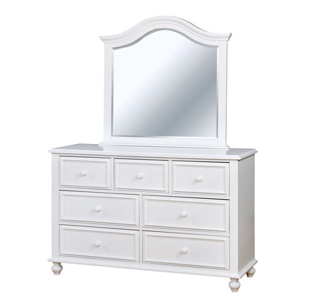 Olivia White Mirror by Furniture of America at Eve Furniture
