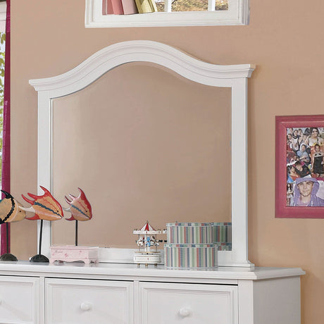 Olivia White Mirror by Furniture of America at Eve Furniture