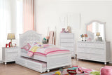 Olivia White Twin Bed by Furniture of America at Eve Furniture