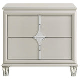Olivia Pearl White 2-drawer Nightstand Bedside Table by Coaster at Eve Furniture