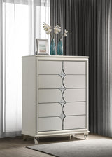 Olivia Pearl White 5-drawer Bedroom Chest of Drawers by Coaster at Eve Furniture