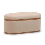 Olivier 41" Oval Storage Ottoman by TOV Furniture at Eve Furniture
