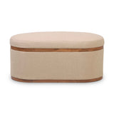 Olivier 41" Oval Storage Ottoman by TOV Furniture at Eve Furniture