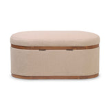 Olivier 41" Oval Storage Ottoman by TOV Furniture at Eve Furniture