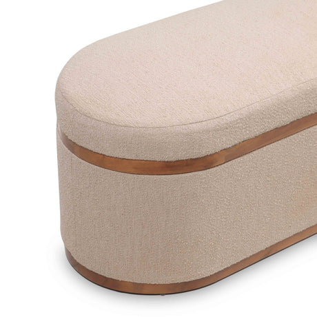 Olivier 41" Oval Storage Ottoman by TOV Furniture at Eve Furniture