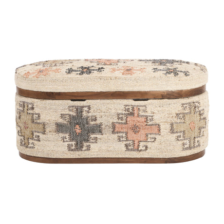 Olivier 41" Oval Storage Ottoman by TOV Furniture at Eve Furniture