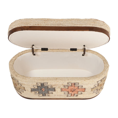 Olivier 41" Oval Storage Ottoman by TOV Furniture at Eve Furniture