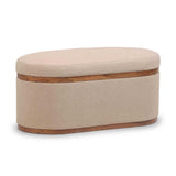 Olivier Boucle Oval Storage Ottoman by TOV Furniture at Eve Furniture