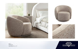 Olli Wheat Fabric Swivel Chair by Diamond Sofa at Eve Furniture